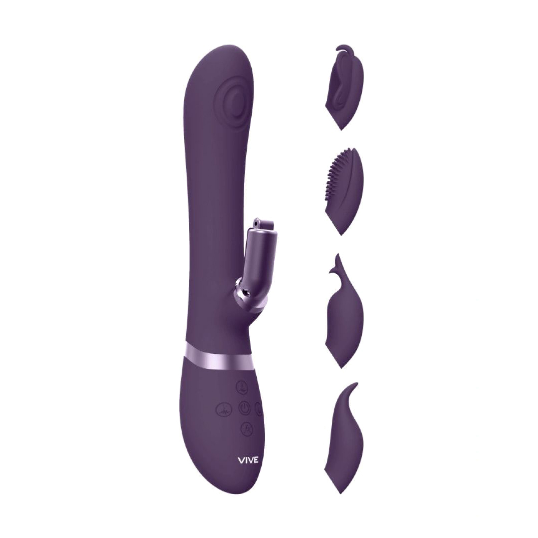 Вібратор-кролик Vive Etsu Pulse Wave &amp; Vibrating G-Spot Rabbit Clitoral Stimulator Фіолетовий, 1 шт